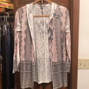 Aztec print cardigan